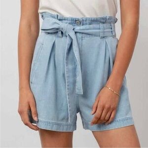 NEW Rails Belle High Rise Pleated Paper Bag Light Vintage Shorts XL